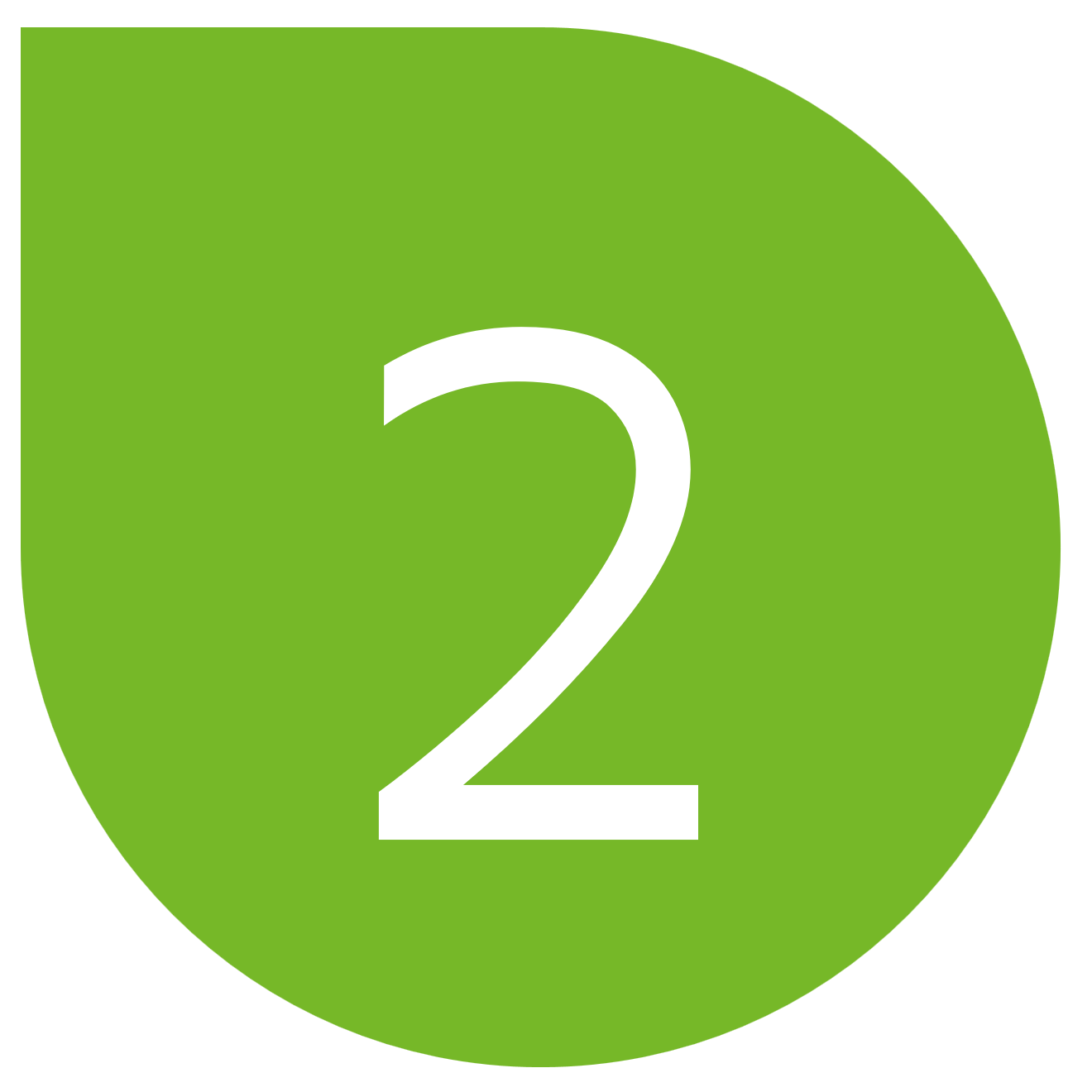 Designelement mit der Zahl 2